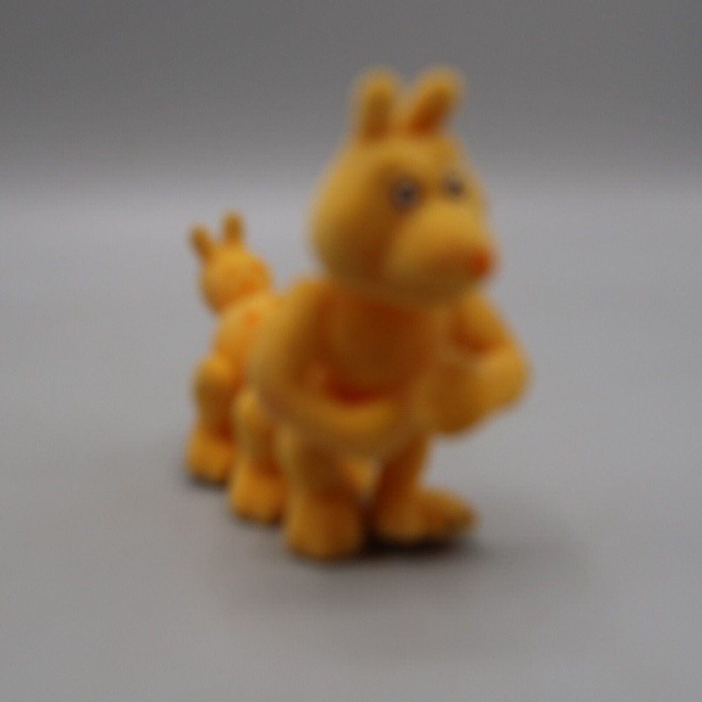 Vintage Teddy Ruxpin Grubby Figure Flocked Poseable Fuzzy Flocked 3 in